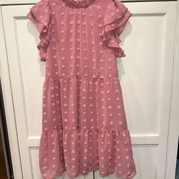 Entro Pink Ruffle Sleeve Dress - Picture 2 of 4